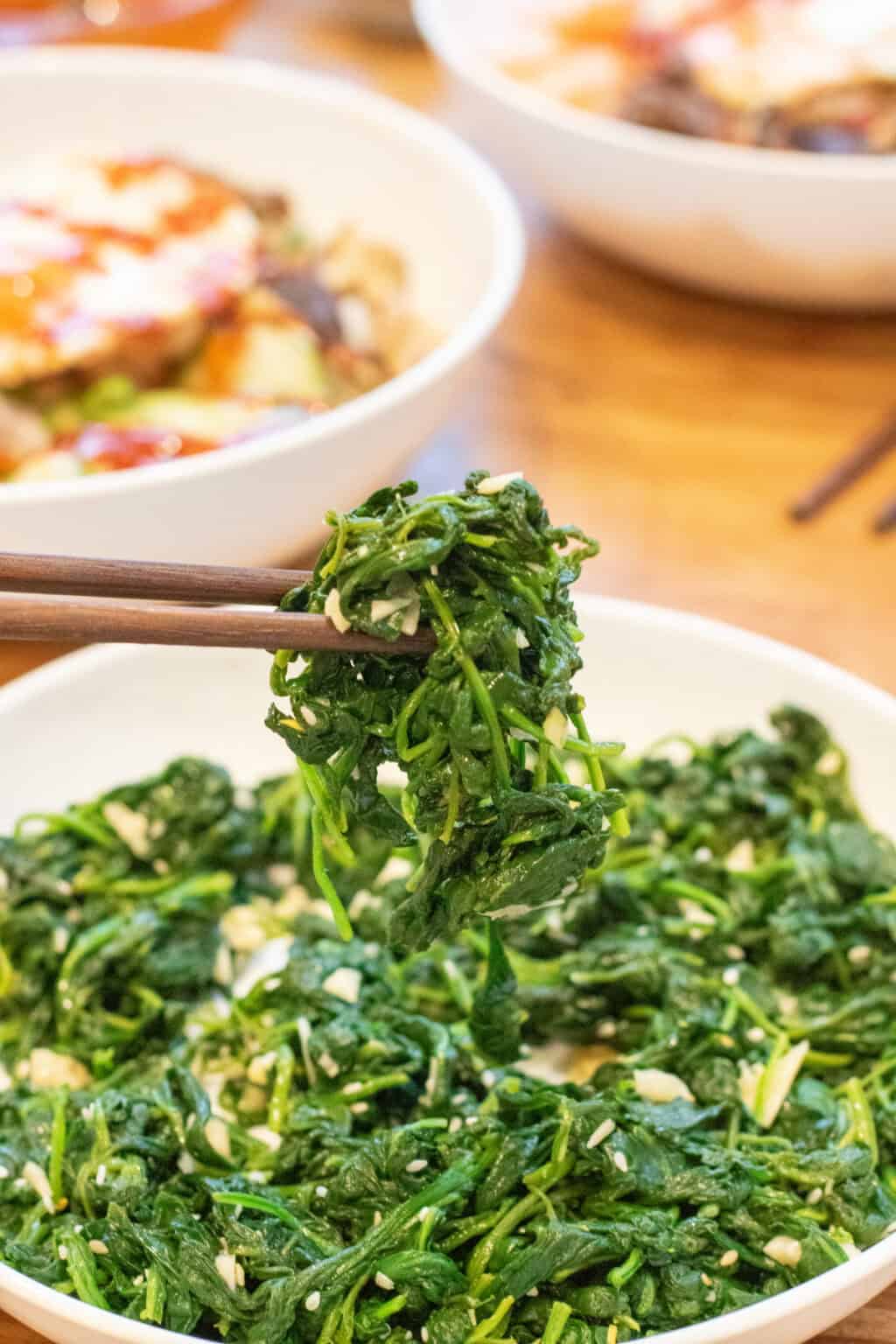 Korean Spinach Salad - Served From Scratch